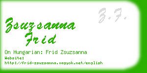 zsuzsanna frid business card